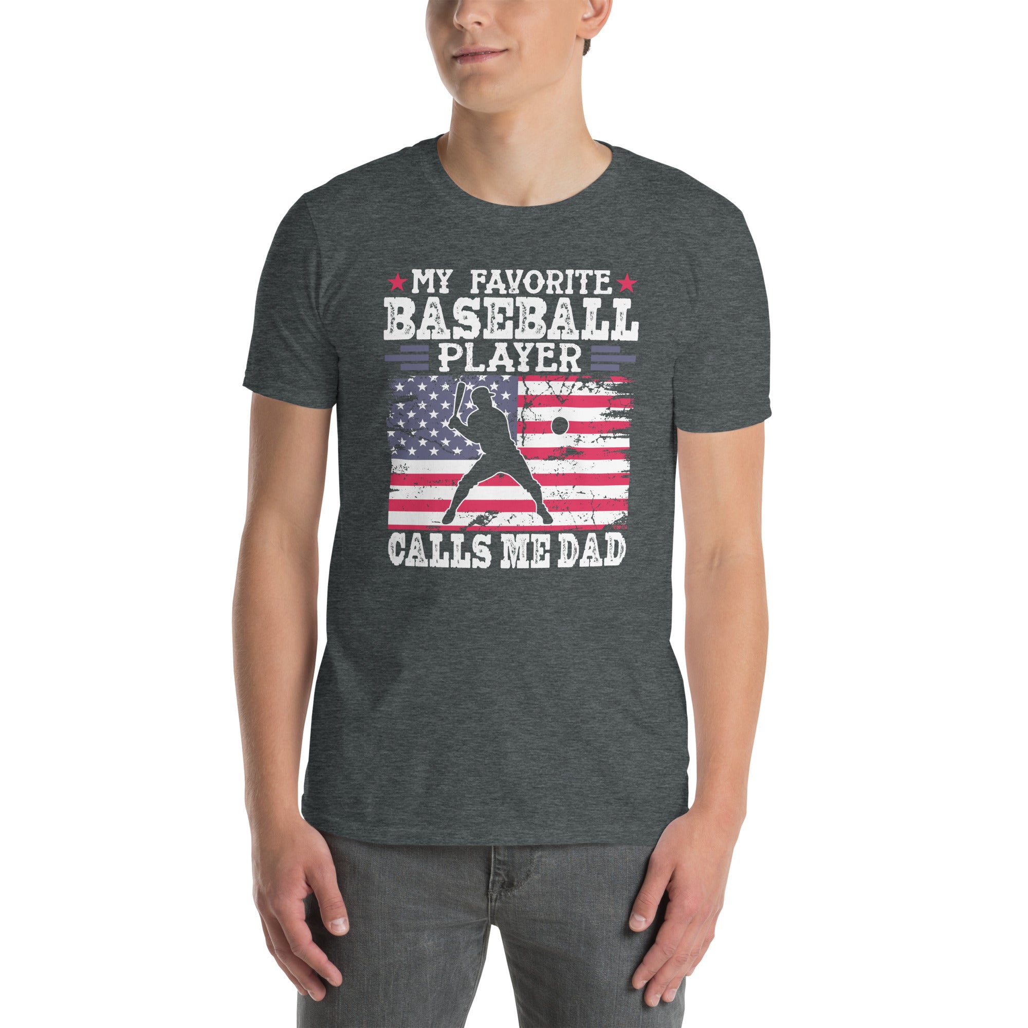Favorite Baseball Player Calls Me Dad | Baseball Dad T-Shirt - Cuccico Design