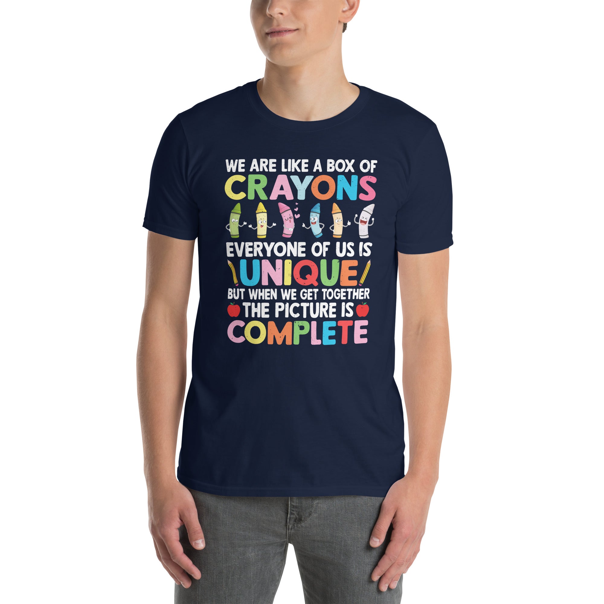 Back To School Teacher Box Of Crayons T-Shirt - Cuccico Design
