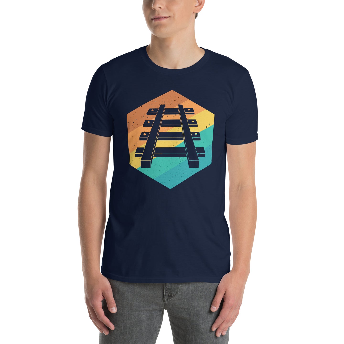 Retro Train Tracks T-Shirt | Model Railroad Gift - Cuccico Design