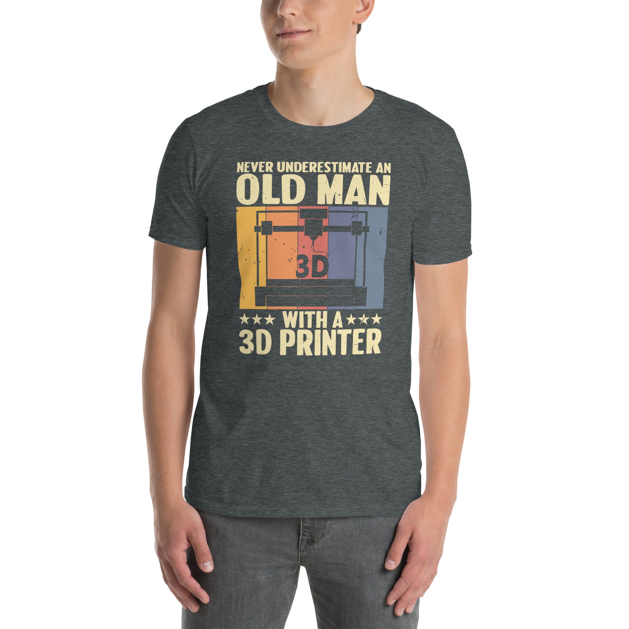 Funny 3D Printing T-Shirt | Old Man 3D Printer Gift - Cuccico Design