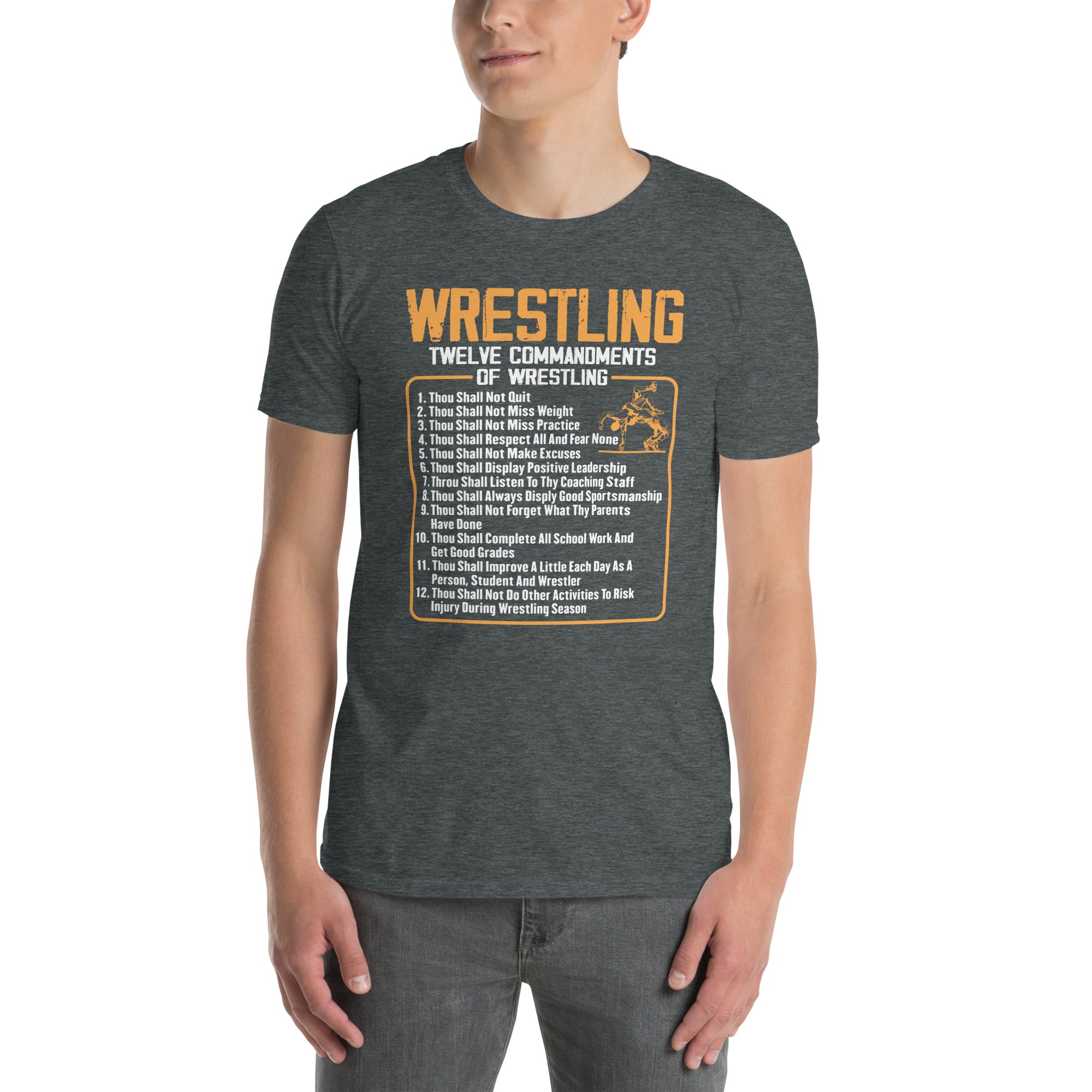 Twelve Commandments Wrestling T-Shirt | Gift for Wrestlers - Cuccico Design