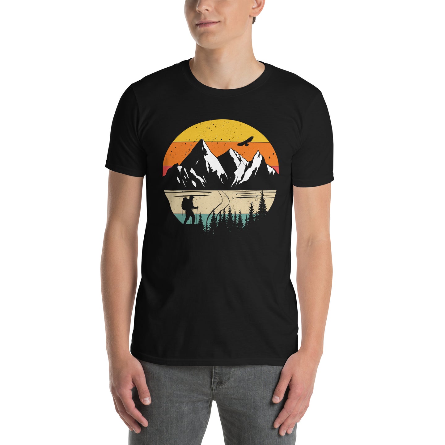 Retro Mountains T-Shirt | Hiking Outdoor Nature Tee - Cuccico Design