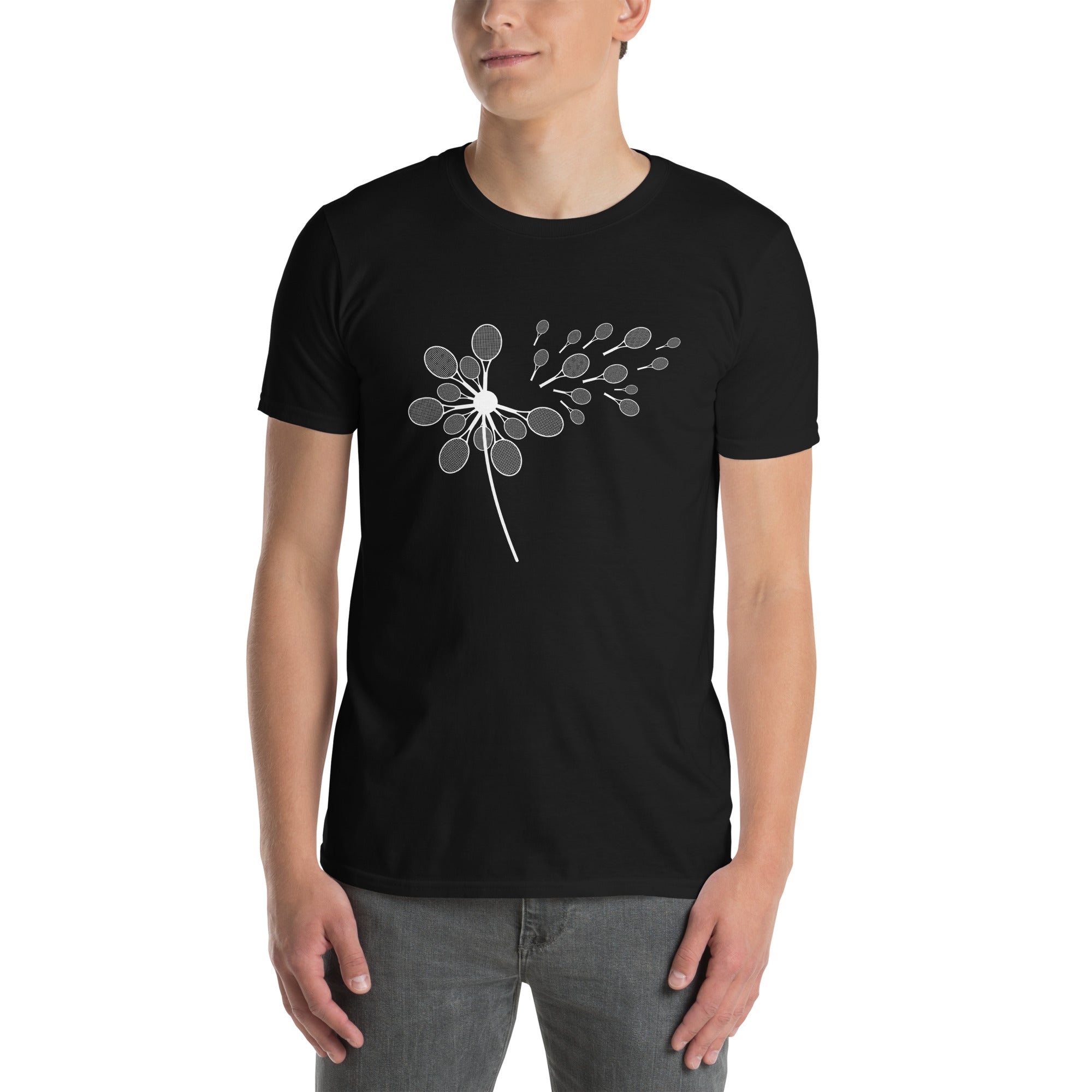 Dandelion Tennis Racket T-Shirt | Funny Tennis Gift - Cuccico Design
