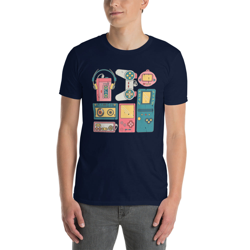 Retro Video Game T-Shirt | Classic Controllers for Gamers - Cuccico Design