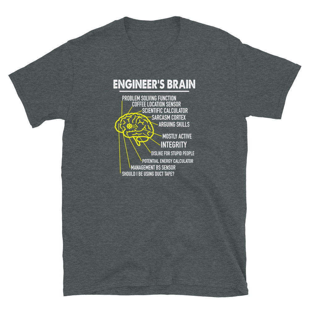 Funny Engineer's Brain T-Shirt | Engineering Gift Idea - Cuccico Design