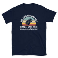 Funny Board Game T-Shirt | What Happens at Game Night - Cuccico Design