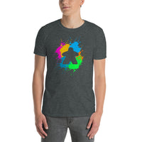 Board Game Meeple T-Shirt | Colourful Paint Splash Design - Cuccico Design