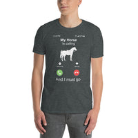 Funny "My Horse Is Calling" Horse T-Shirt Gift - Cuccico Design