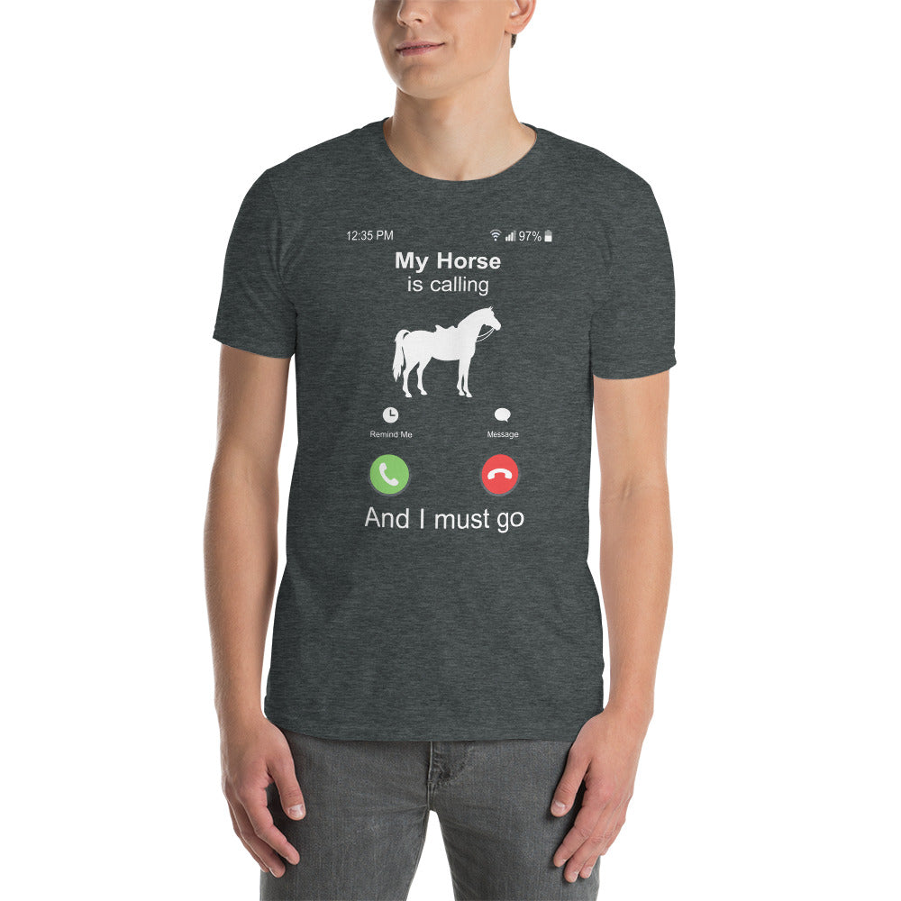 Funny "My Horse Is Calling" Horse T-Shirt Gift - Cuccico Design