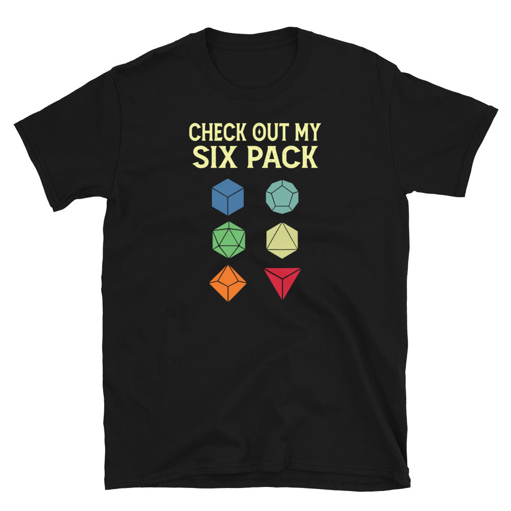 Gamer Six Pack T-Shirt | Funny Gaming Dice Gift - Cuccico Design