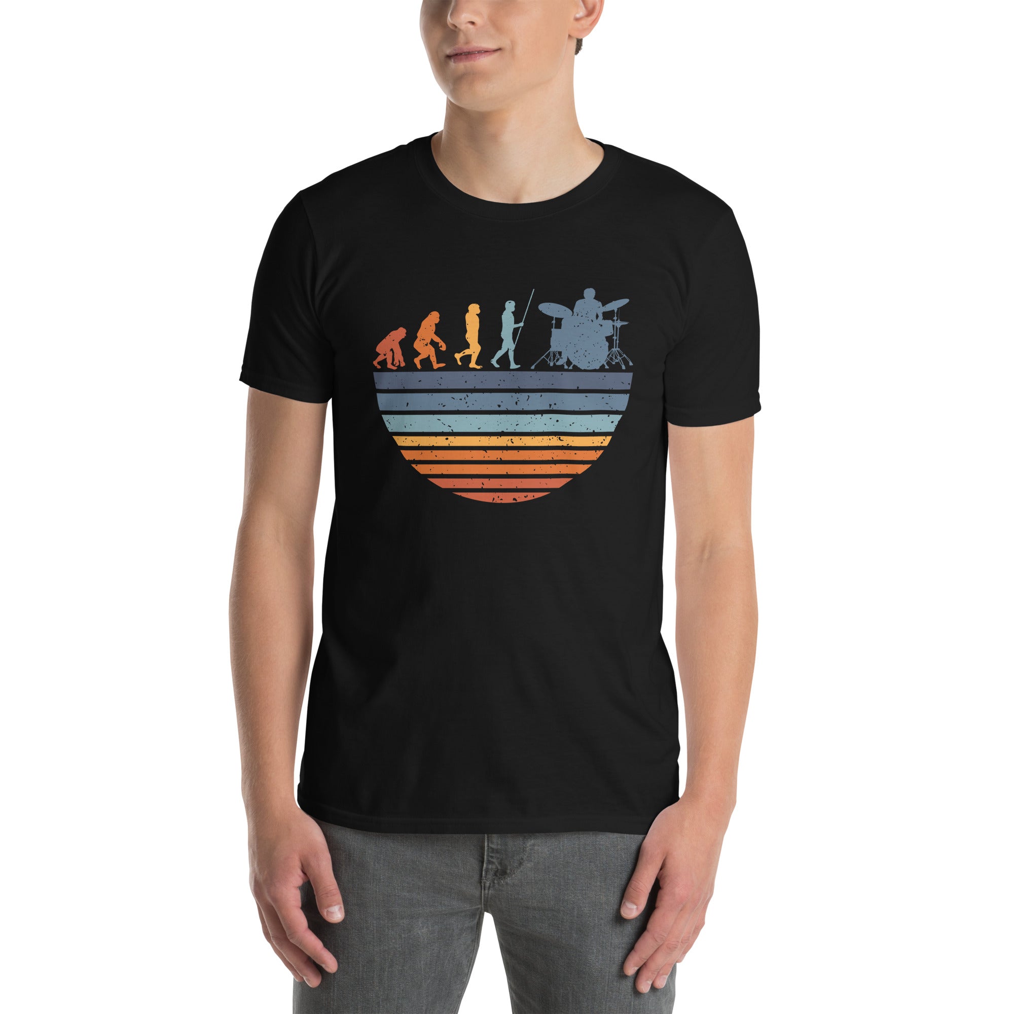 Funny Drummer Evolution T-Shirt | Percussionist Gift - Cuccico Design