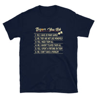 Funny Board Game Shirt: Before You Ask Quote Tee - Cuccico Design