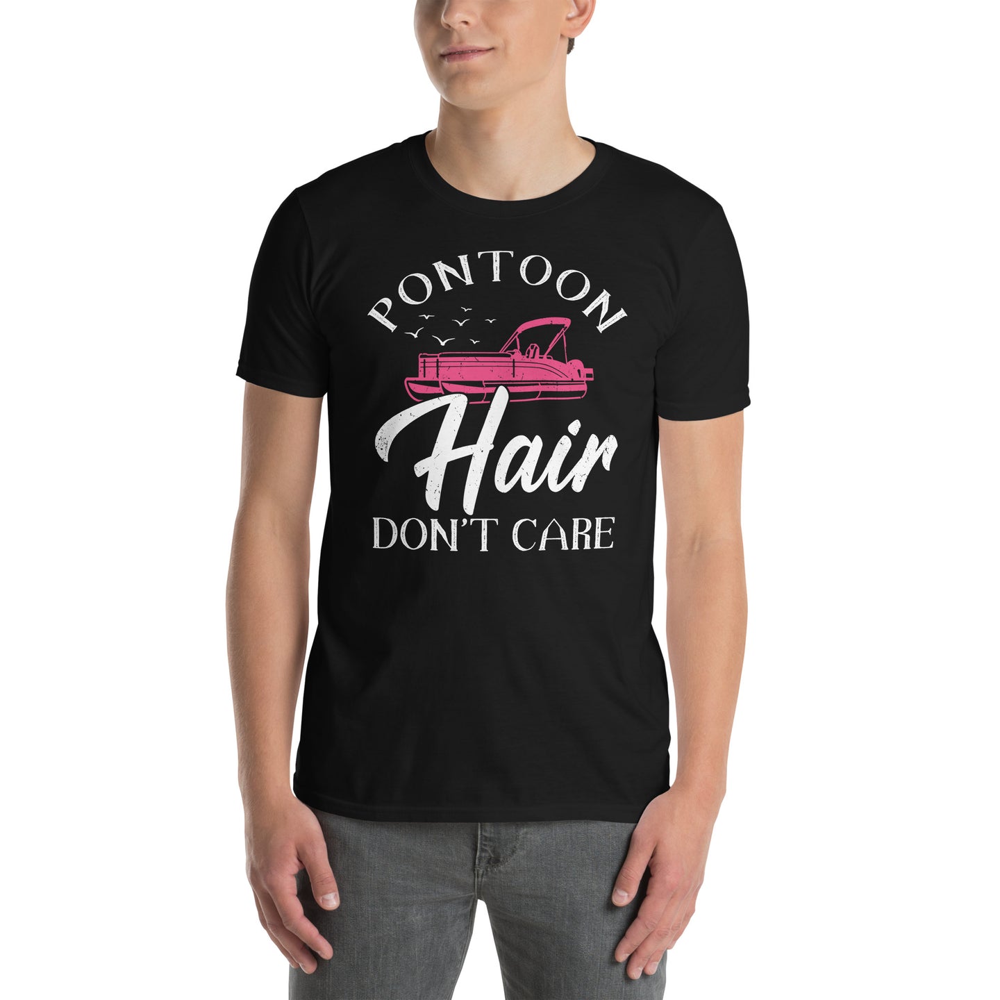 Funny Pontoon Shirt | Hair Don't Care Boating T-Shirt - Cuccico Design