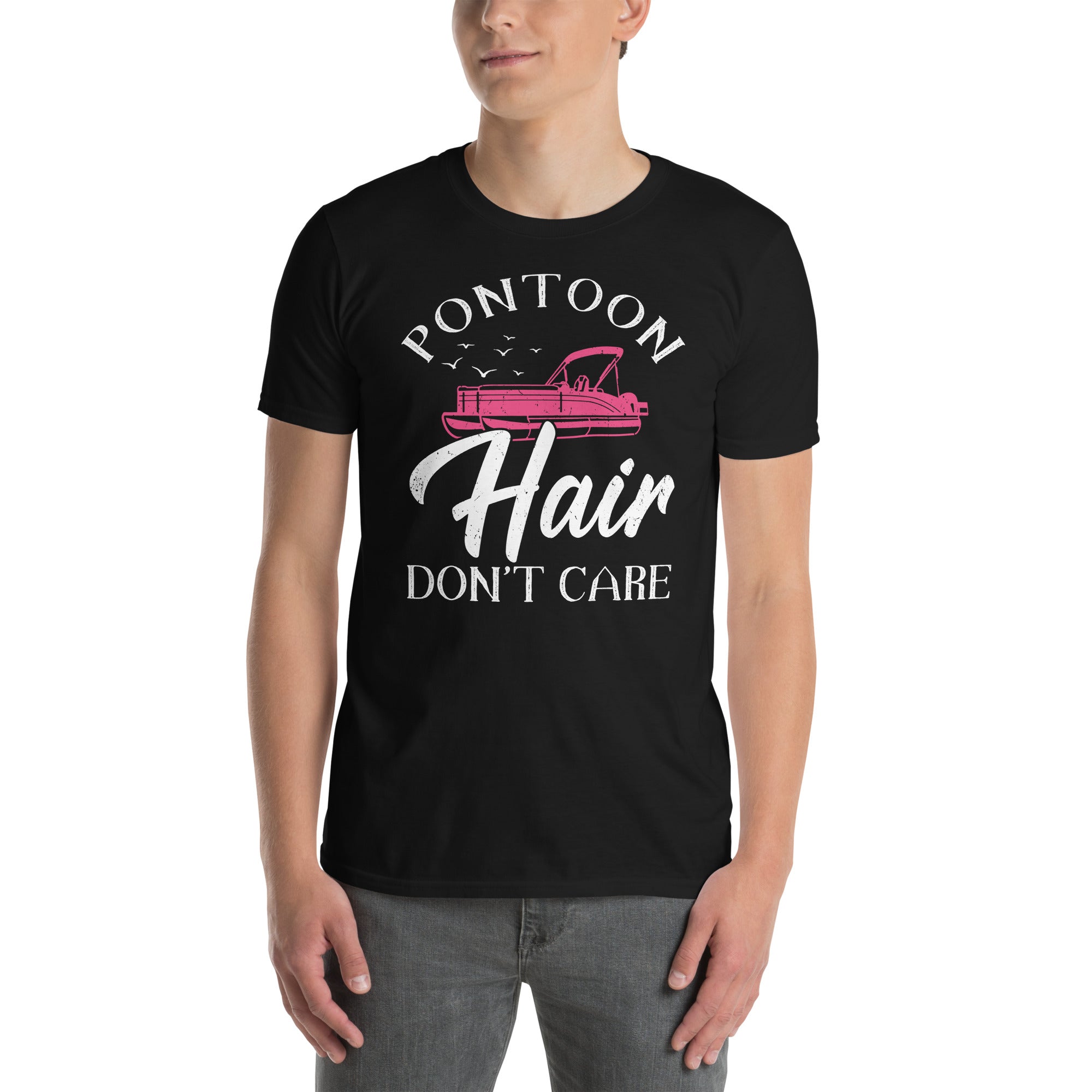 Funny Pontoon Shirt | Hair Don't Care Boating T-Shirt - Cuccico Design