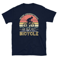 Funny Cycling T-Shirt: Old Guy On A Bicycle Design - Cuccico Design