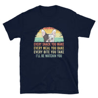 Funny French Bulldog T-Shirt: Every Snack Every Meal - Cuccico Design