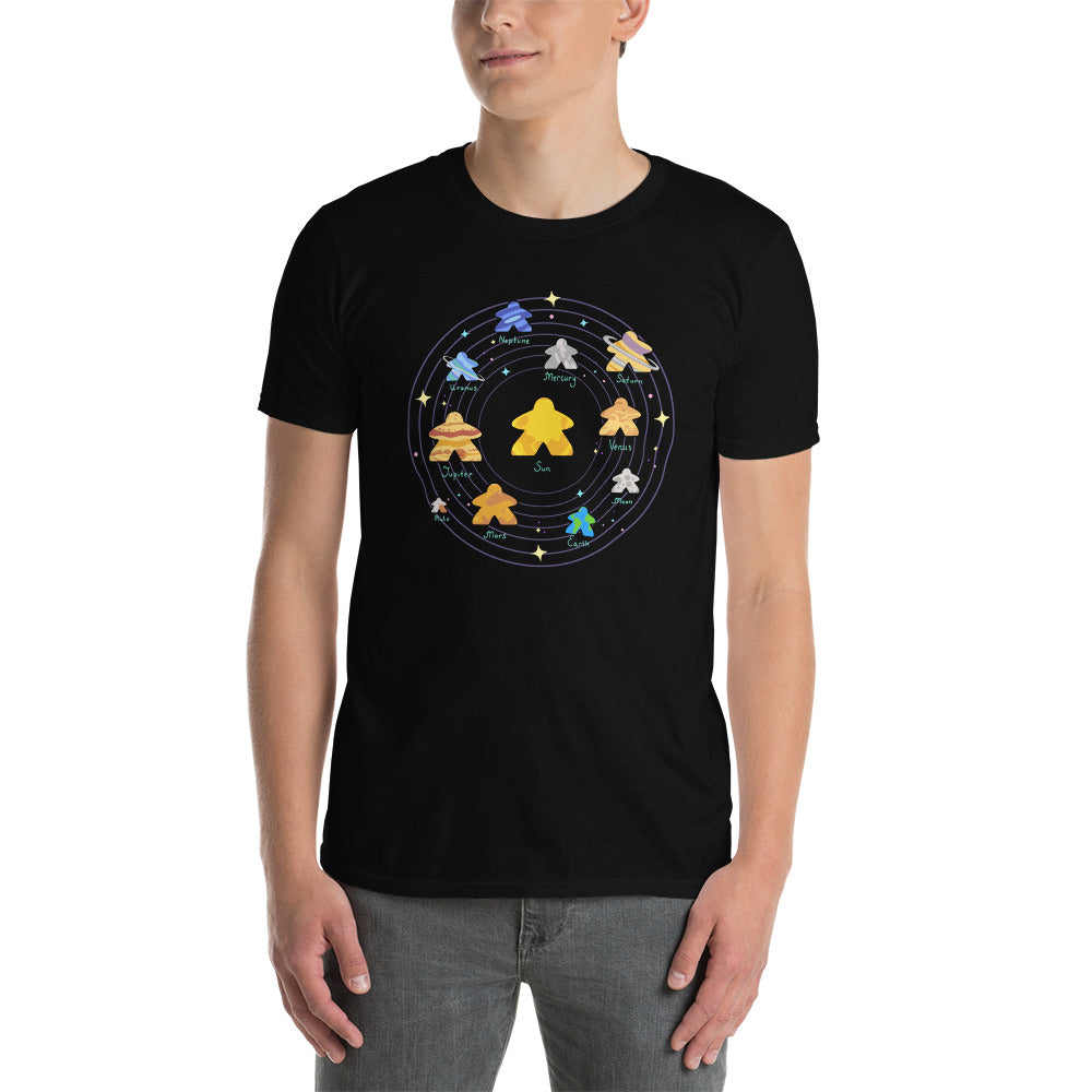 Meeple Board Game T-Shirt - Space Planets Shirt | Gamer Gift - Cuccico Design