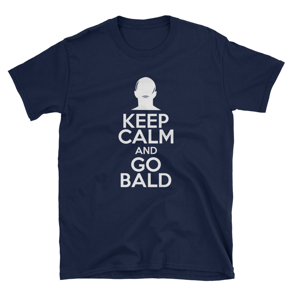 Funny Bald T-Shirt - Cool Gift for Bald Men | Keep Calm & Go Bald - Cuccico Design
