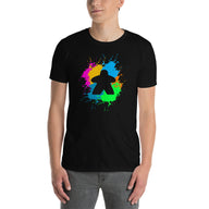 Board Game Meeple T-Shirt | Colourful Paint Splash Design - Cuccico Design