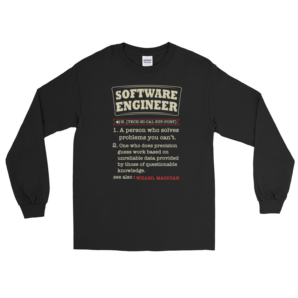 Funny Software Engineer Definition Long Sleeve T-Shirt Gift - Cuccico Design