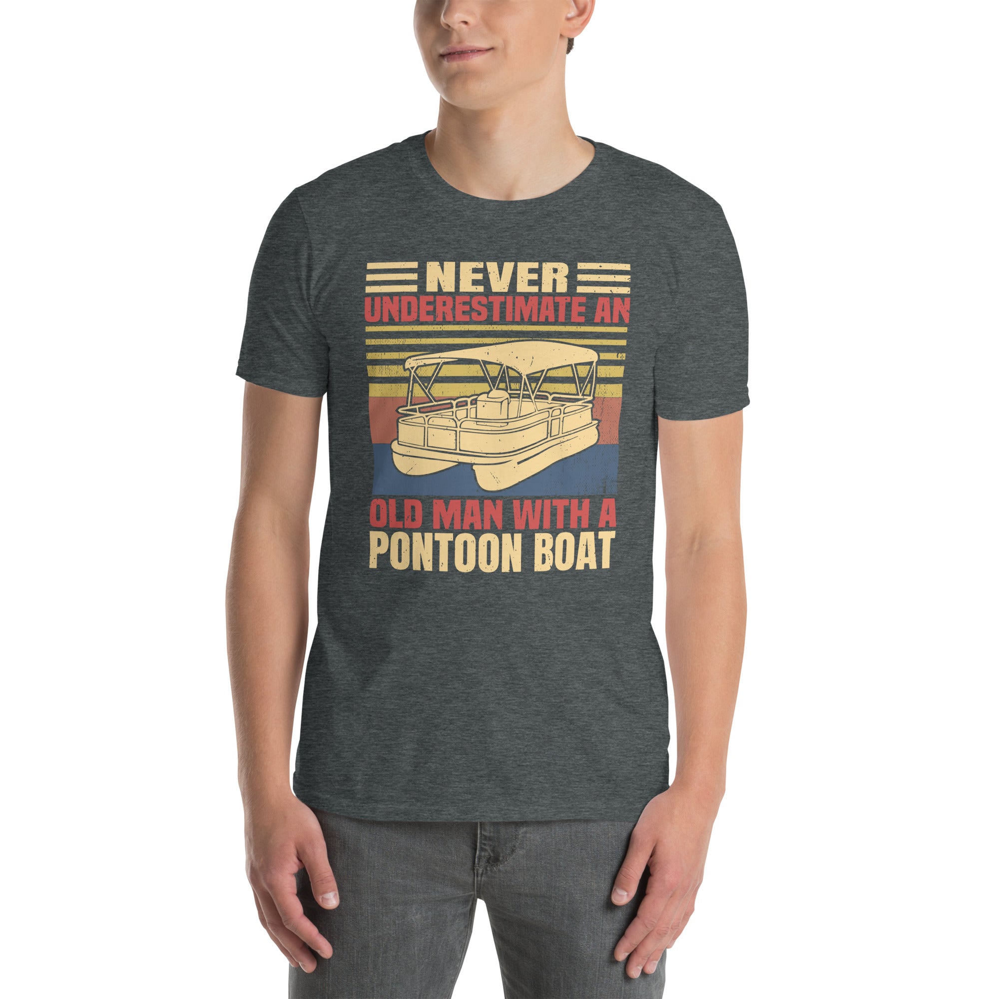 Pontoon Boat T-Shirt | Funny Old Man Boating Shirt - Cuccico Design