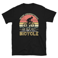 Funny Cycling T-Shirt: Old Guy On A Bicycle Design - Cuccico Design