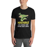Warning May Talk About Snakes T-Shirt | Funny Snake Tee - Cuccico Design