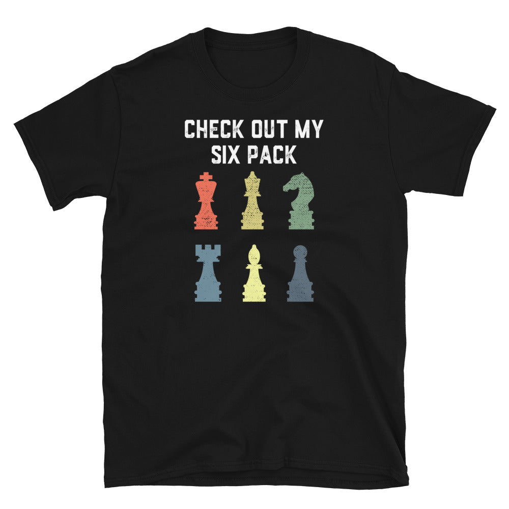 Funny Chess T-Shirt: 'Six Pack' Gift for Players - Cuccico Design