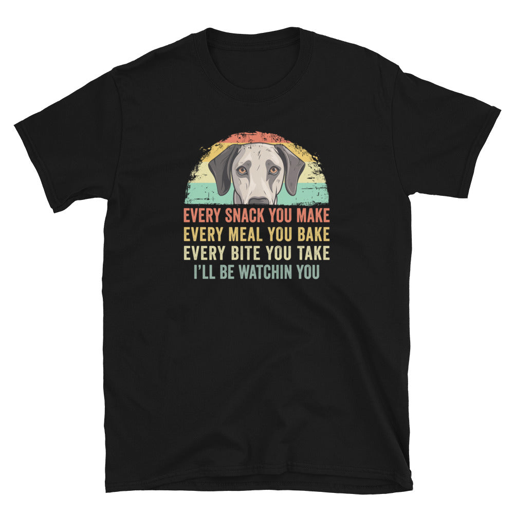 Every Snack You Make Funny Greyhound T-Shirt - Dog Lover Gift - Cuccico Design
