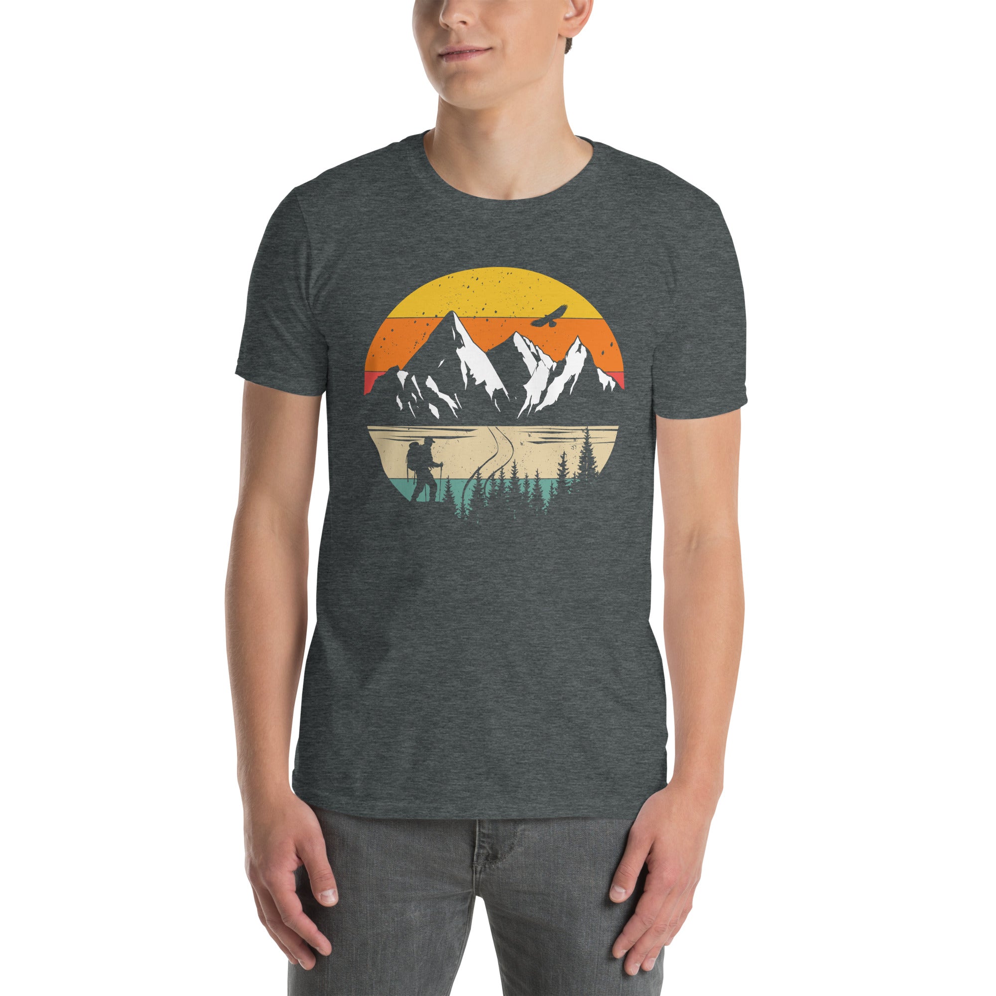 Retro Mountains T-Shirt | Hiking Outdoor Nature Tee - Cuccico Design
