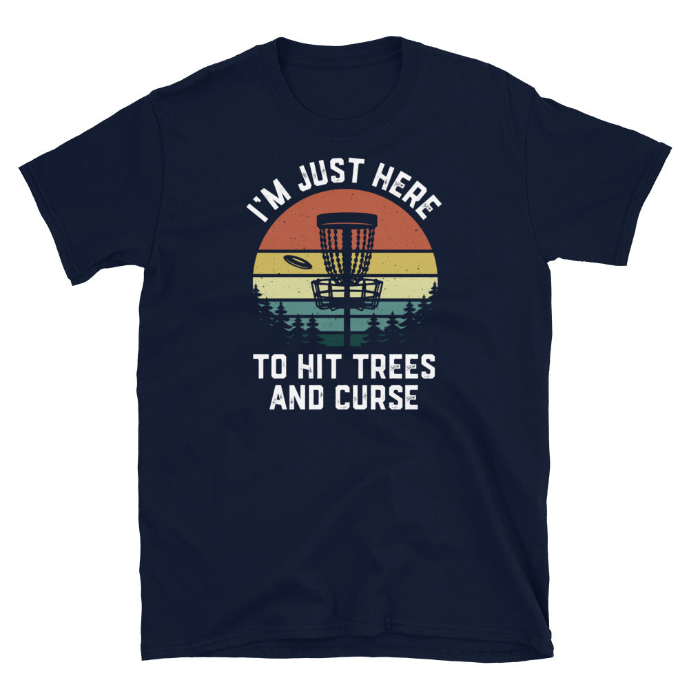 Funny Disc Golf T-Shirt - Hit Trees & Curse Apparel - Cuccico Design