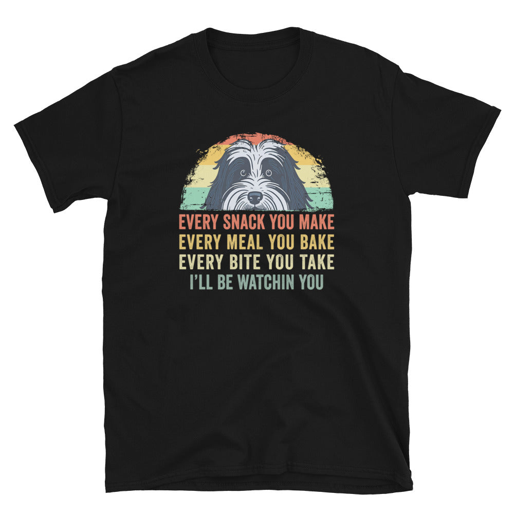 Every Snack You Make Bearded Collie Dog Mom Dad T-Shirt - Cuccico Design