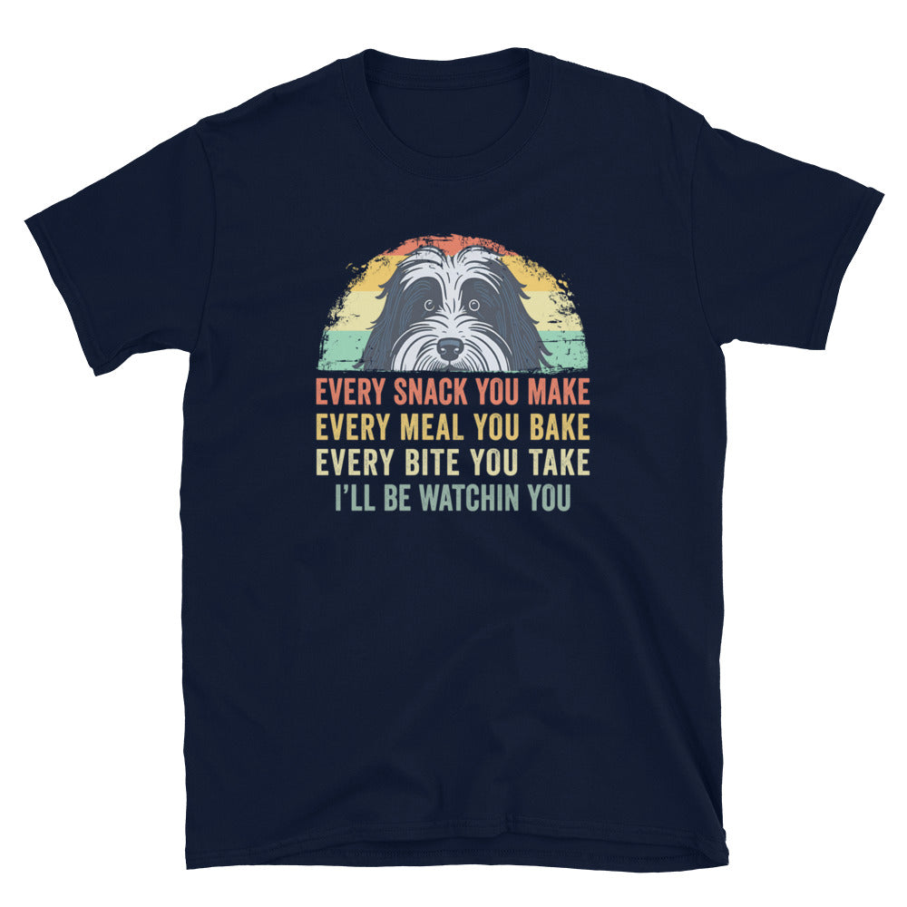 Every Snack You Make Bearded Collie Dog Mom Dad T-Shirt - Cuccico Design