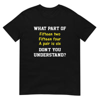 Funny Cribbage T-Shirt - Fifteen Two Fifteen Four - Cuccico Design