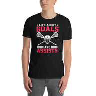 Funny Lacrosse T-Shirt: Life's About Goals - Dad Gift - Cuccico Design