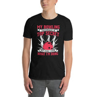 Funny Bowling T-Shirt - Top Secret Bowler Gift - Cuccico Design