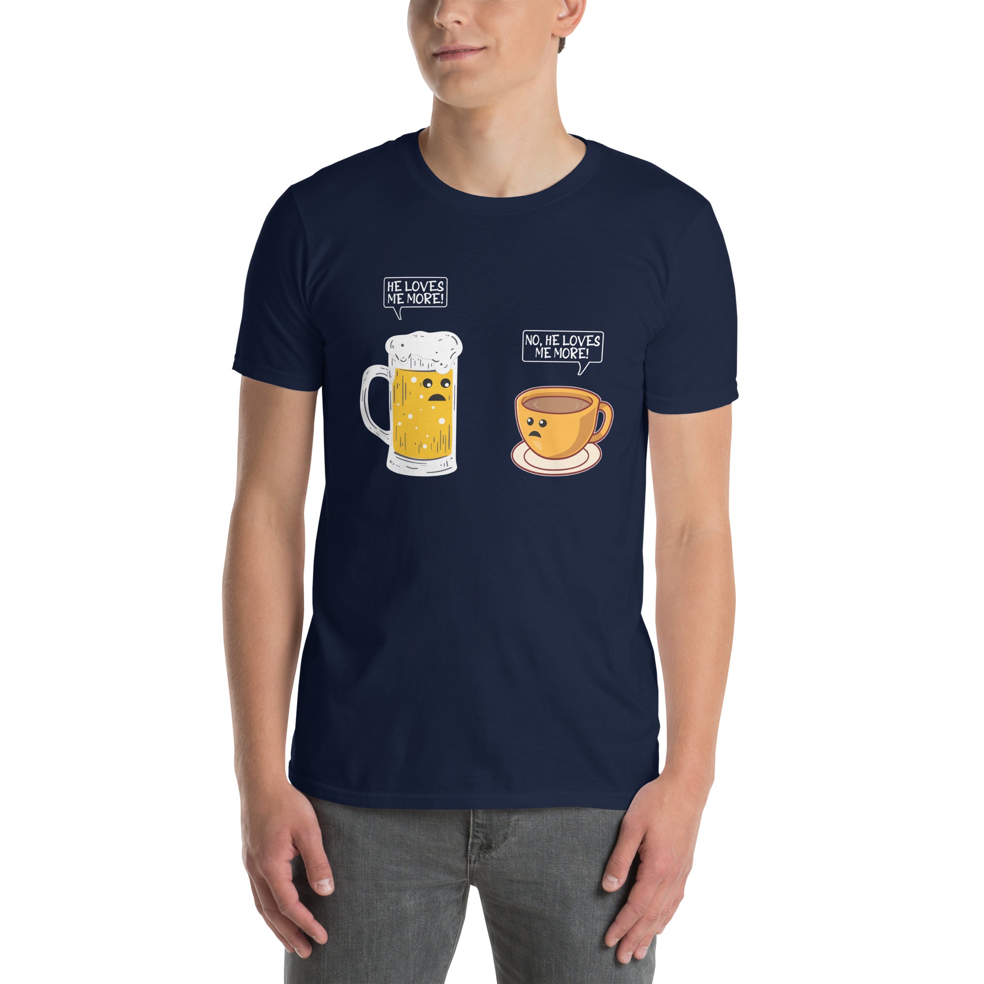 Funny He Loves Me More Shirt | Unisex Coffee T-Shirt - Cuccico Design