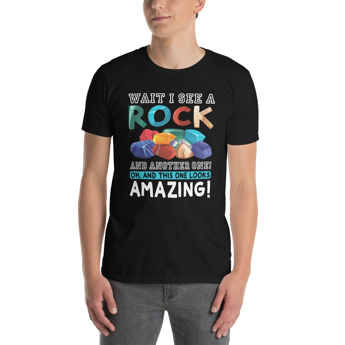 Rock Collector T-Shirt | Wait I See A Rock Geology Shirt - Cuccico Design