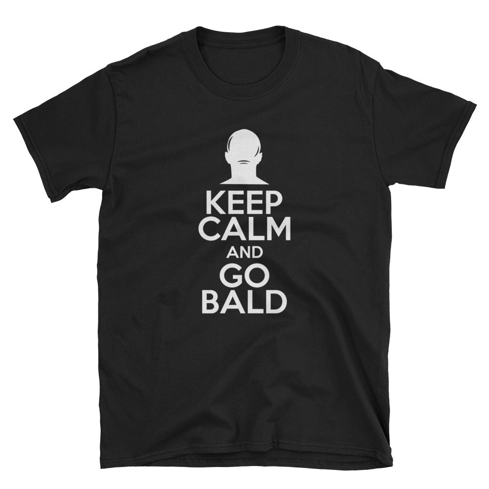 Funny Bald T-Shirt - Cool Gift for Bald Men | Keep Calm & Go Bald - Cuccico Design