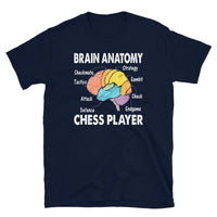 Funny Chess T-Shirt | Brain Anatomy Design | Gift for Players - Cuccico Design