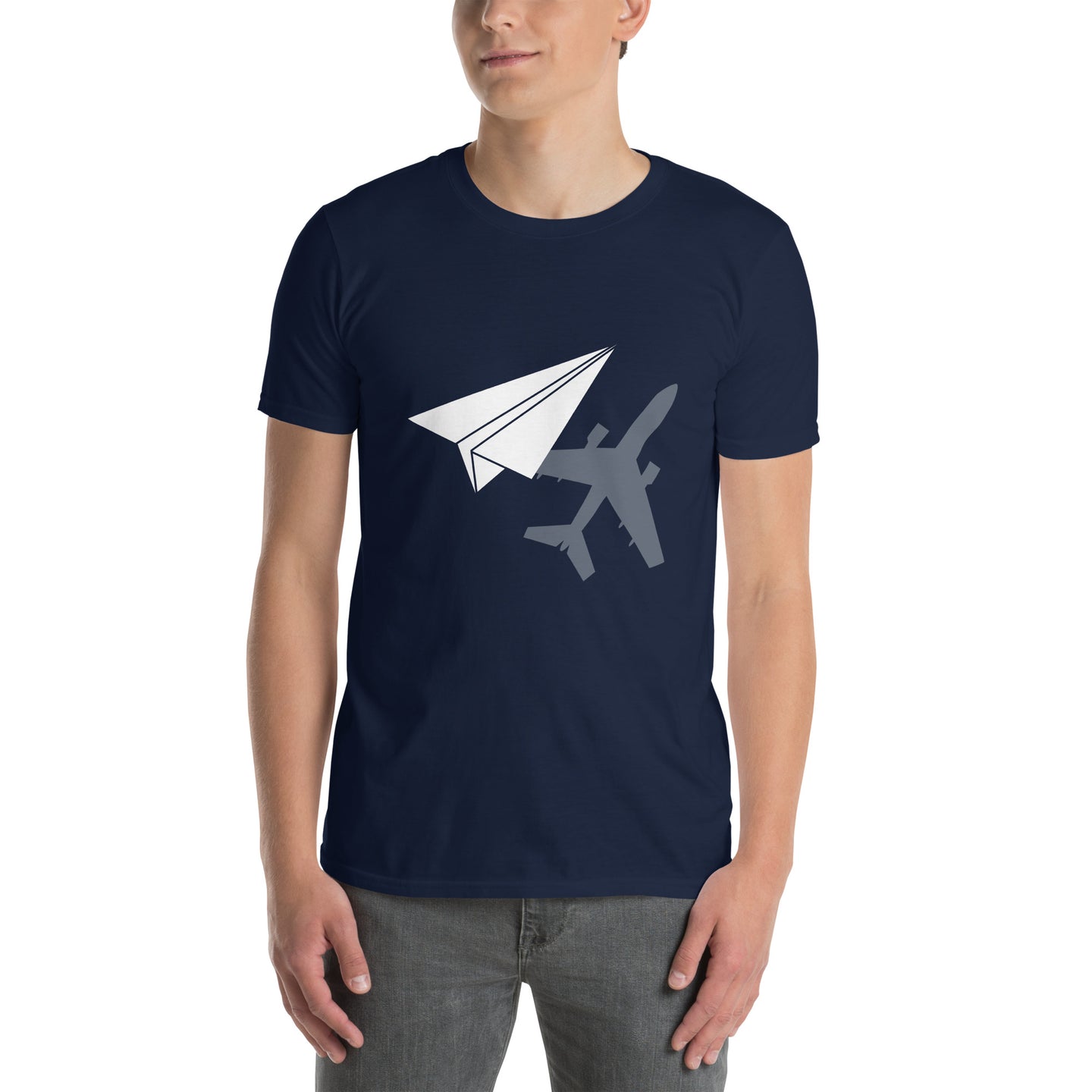 Funny Pilot T-Shirt - Paper Airplane Aviation Flying Shirt - Cuccico Design