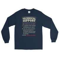 Funny Tech Support Definition Long Sleeve T-Shirt - Cuccico Design