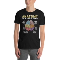 Funny Dad T-Shirt - Anatomy of a Dad's Brain - Cuccico Design