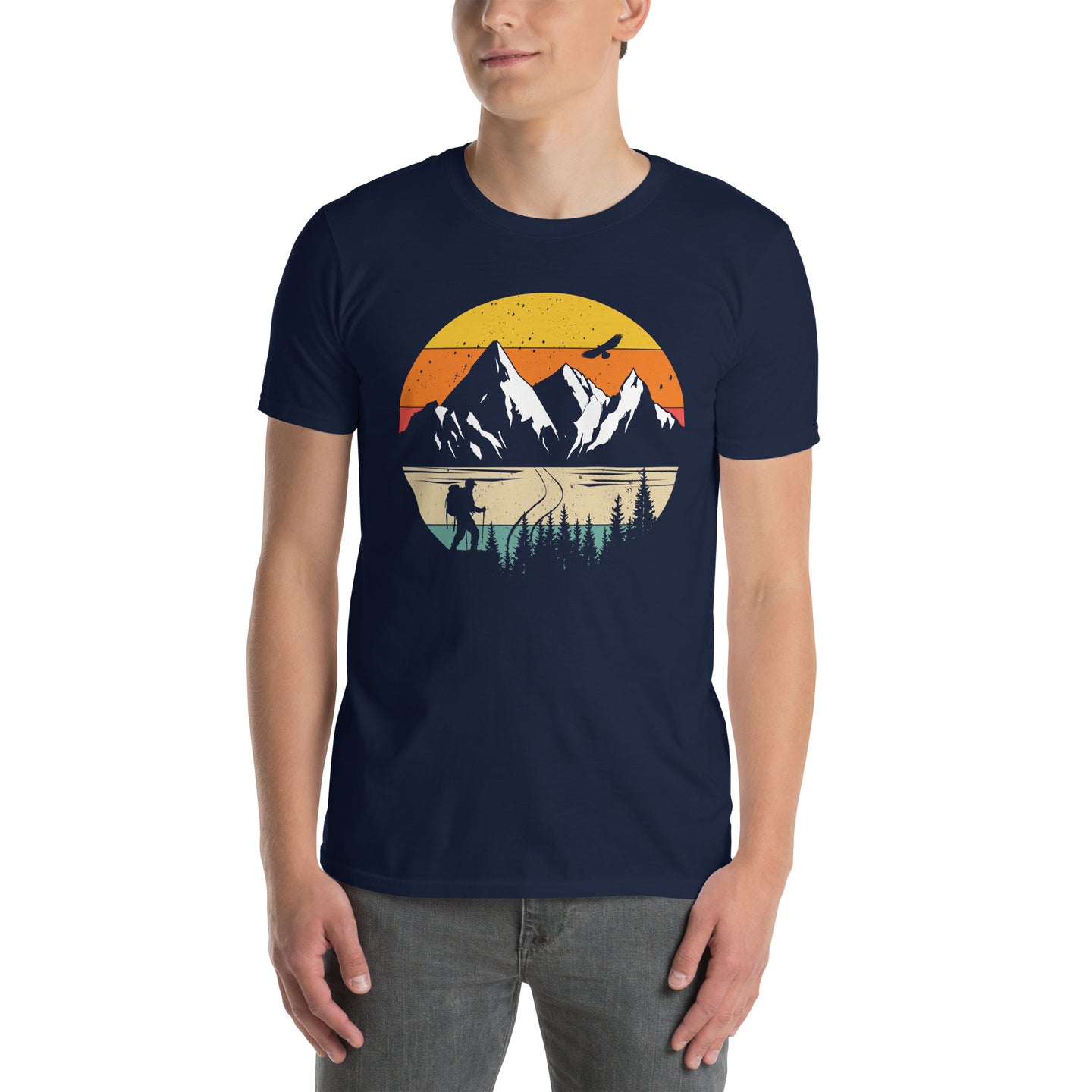 Retro Mountains T-Shirt | Hiking Outdoor Nature Tee - Cuccico Design