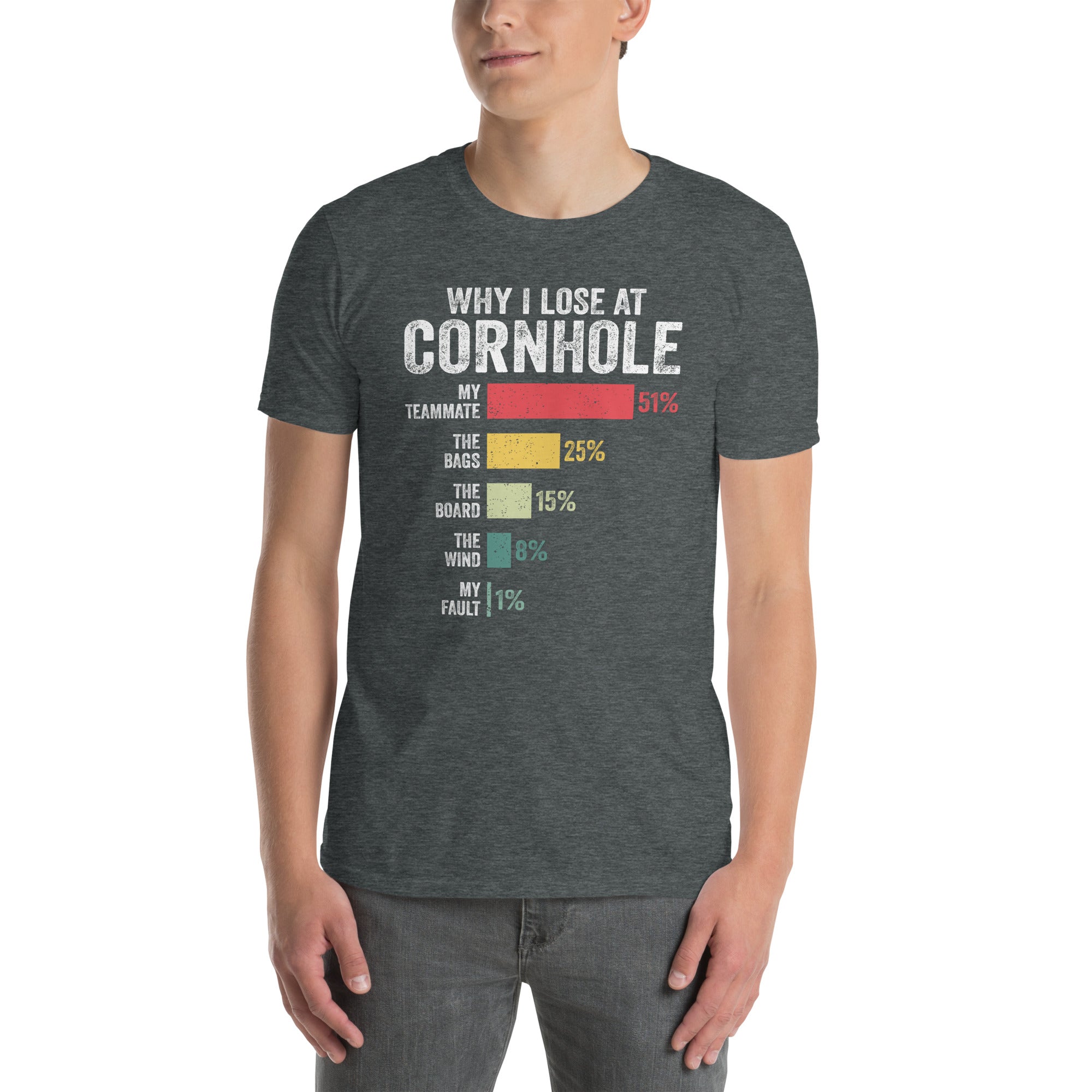 Funny Cornhole T-Shirt - Why I Lose at Humor Tee - Cuccico Design