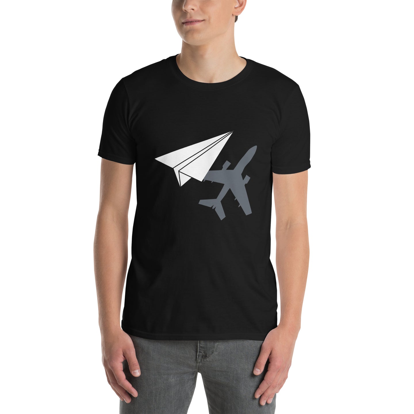 Funny Pilot T-Shirt - Paper Airplane Aviation Flying Shirt - Cuccico Design