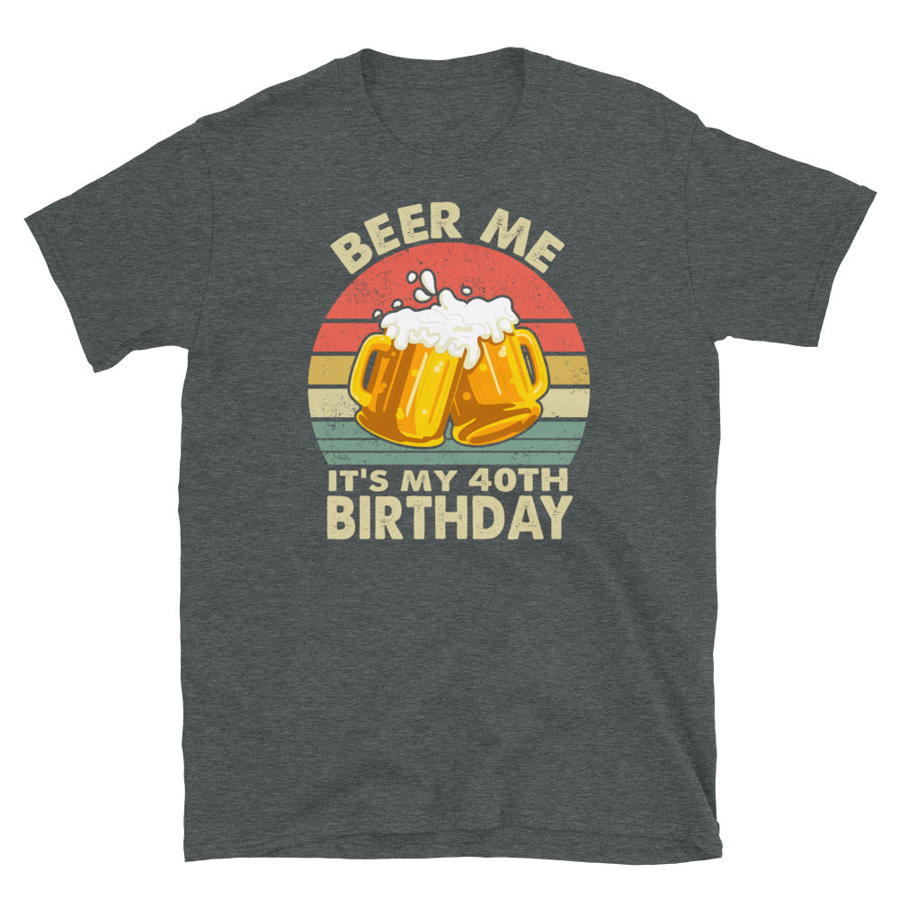 Funny Beer 40th Birthday T-Shirt - Unisex Gift Idea - Cuccico Design