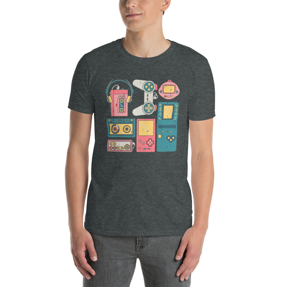 Retro Video Game T-Shirt | Classic Controllers for Gamers - Cuccico Design