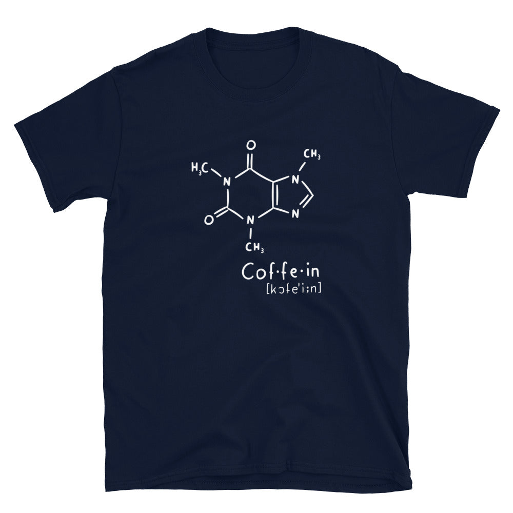 Caffeine Molecule T-Shirt | Coffee Lover Chemistry Tee - Cuccico Design