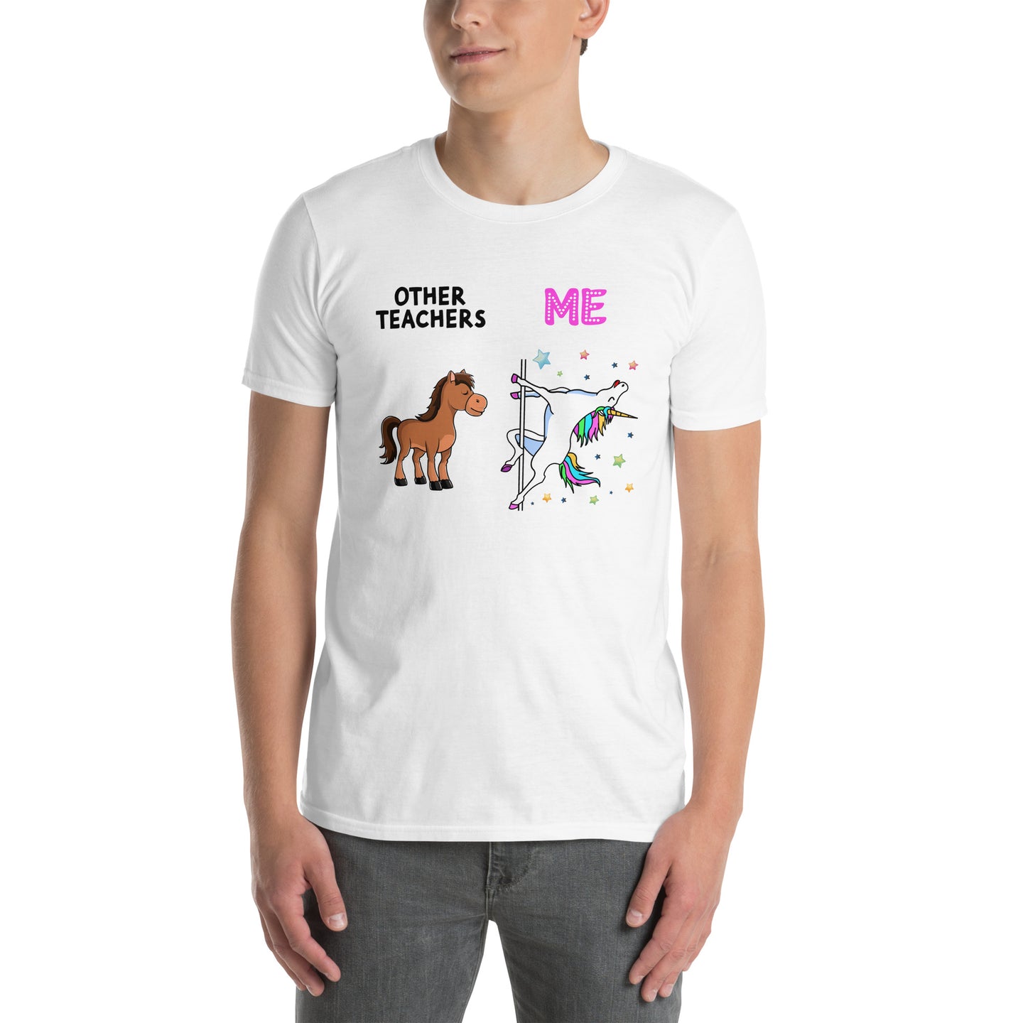 Funny Unicorn Pole Dancing Teacher T-Shirt - Cuccico Design